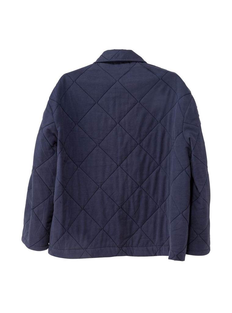 Hilal Navy Upcycled Quilted Lumber Jacket - Moxie TLV