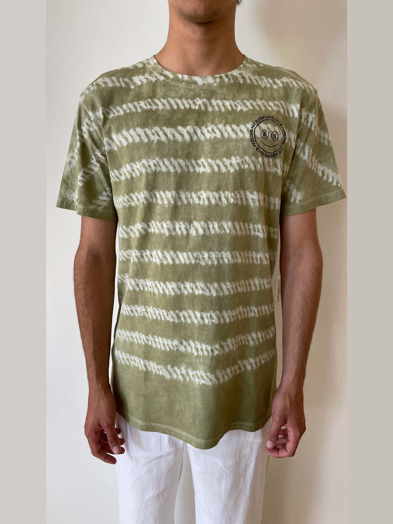 Ronna Nice Unisex Tie Dye Logo T-shirt - Green - Moxie TLV
