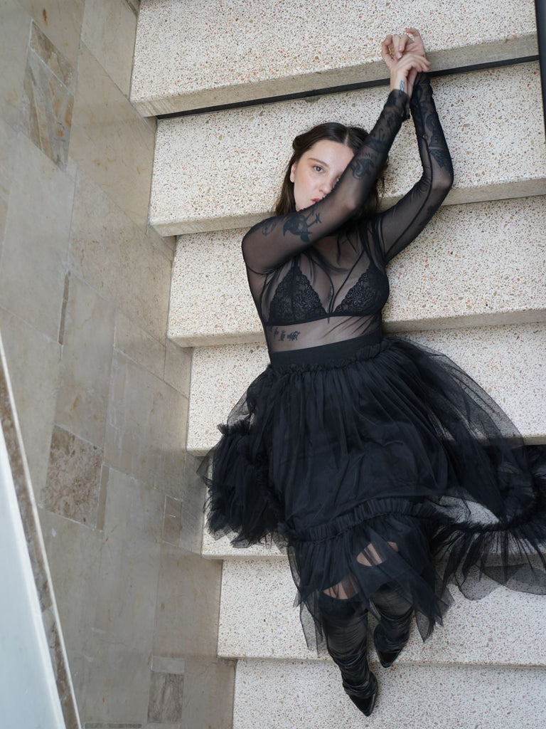 Shahar Avnet Black Celebration Skirt - Moxie TLV