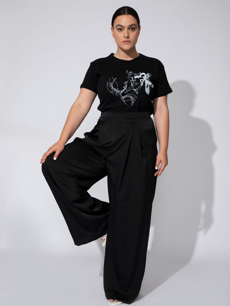 Shahar Avnet Dancing Print T-shirt - Black - Moxie TLV