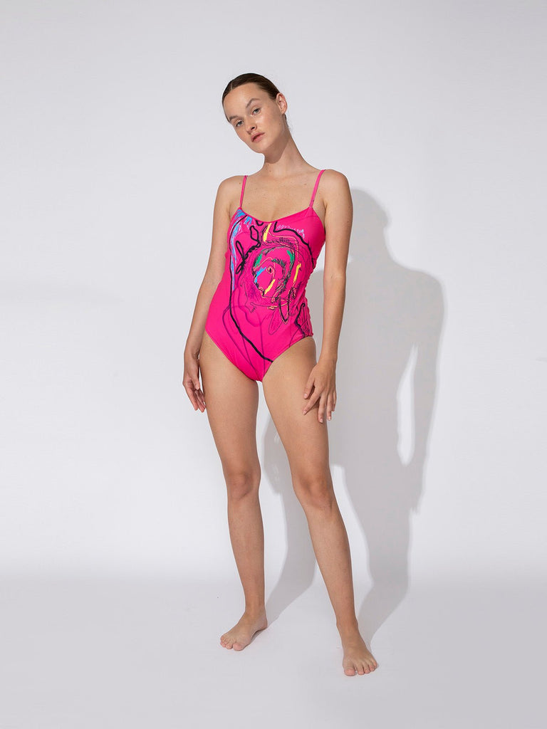 Shahar Avnet Love Is In The Air Swimsuit - Pink - Moxie TLV