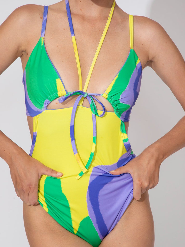 Shahar Avnet Spicy Summer Swimsuit - Pastel Print - Moxie TLV