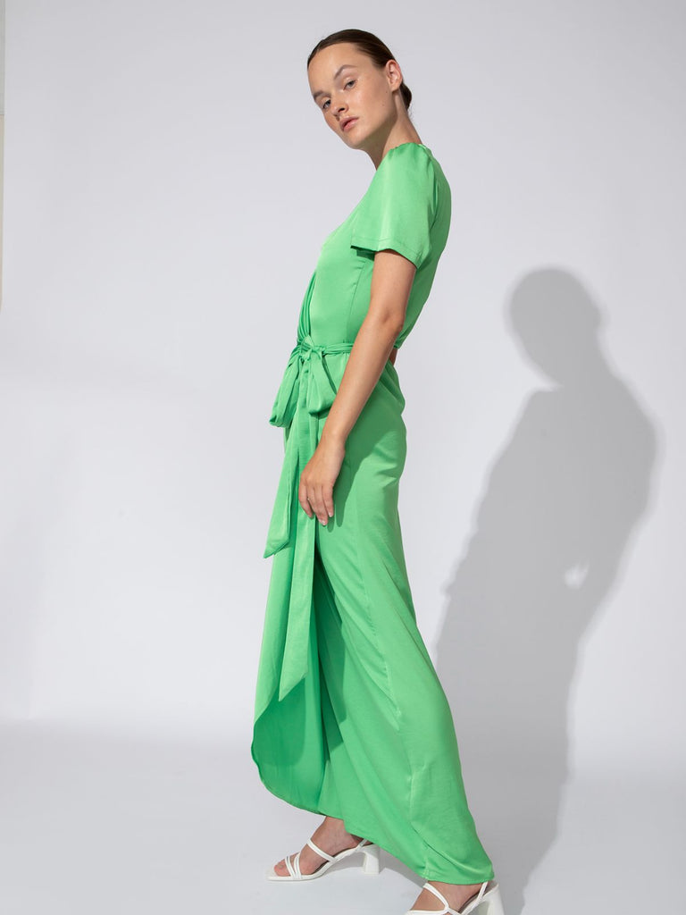 Shahar Avnet Tulip Short-Sleeve Dress - Green - Moxie TLV