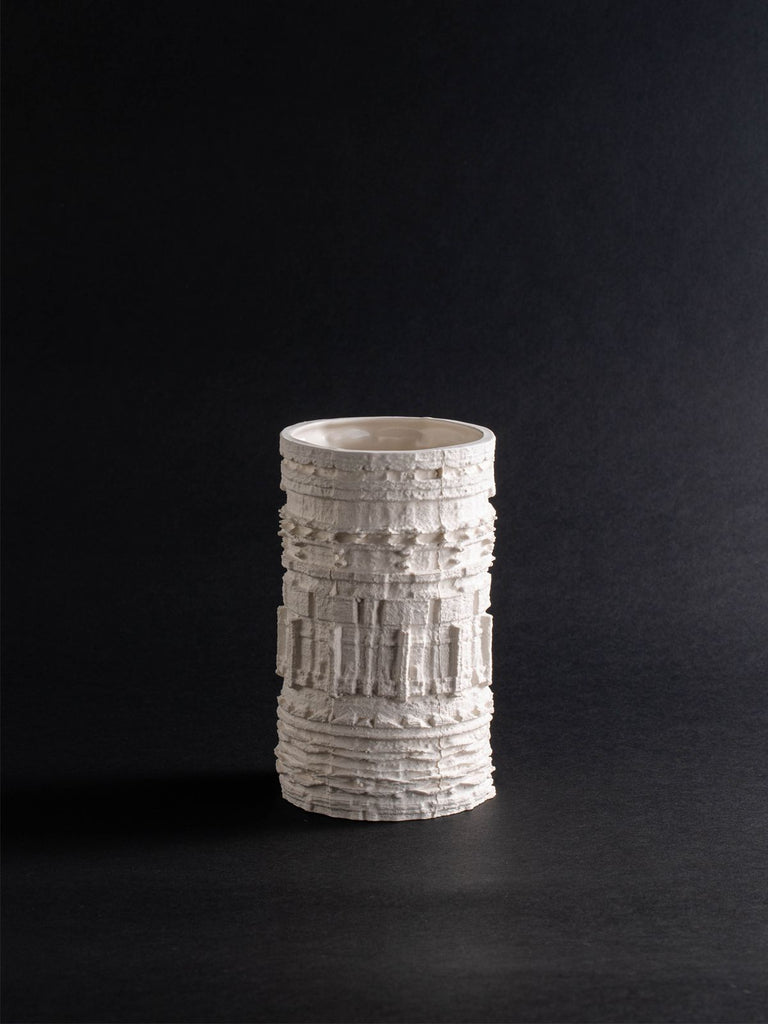 Tamara Efrat Porcelain Bauhaus Cylinder Vase - Moxie TLV