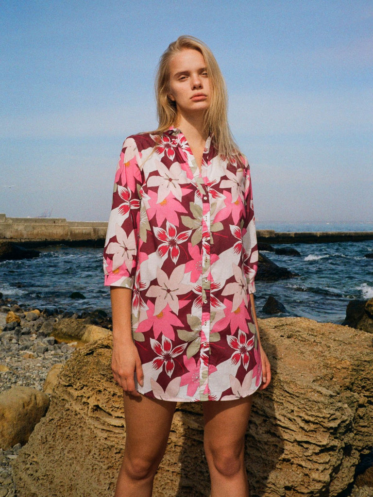Anna Rosen Pink Farrah Cover-up Shirt - Moxie TLV