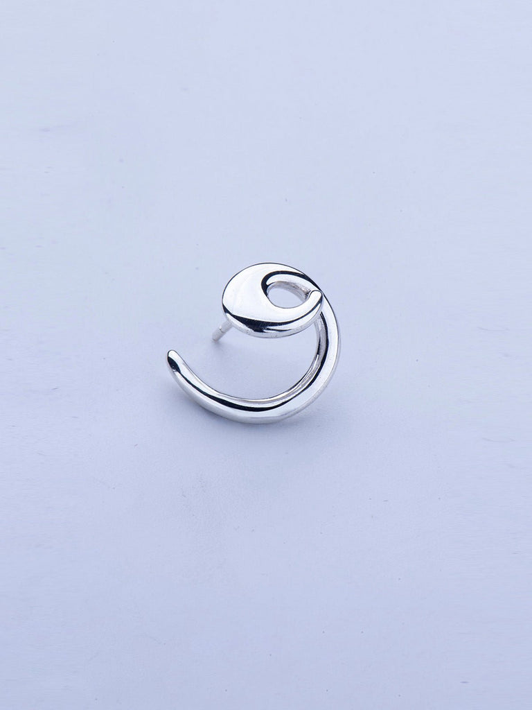Born From Rock Silver Spiral Stud - Moxie TLV