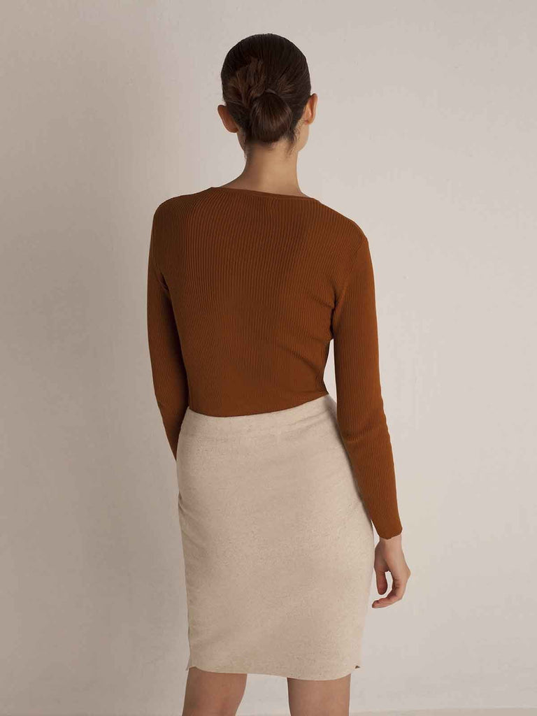 Frett Linen Wrap Skirt - Flax - Moxie TLV