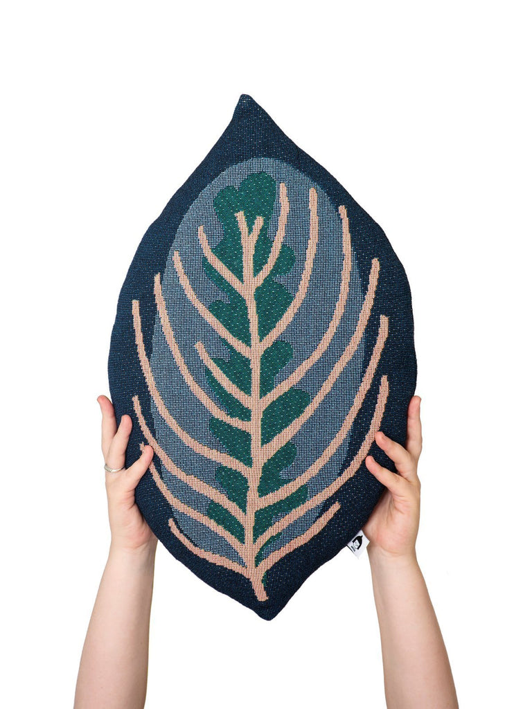 Nama Genesis - Decorative Leaf Throw Pillow - Calathea - Moxie Tel-Aviv