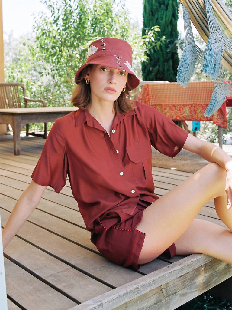 Ronna Nice Peggy Shirt - Red - Moxie Tel-Aviv