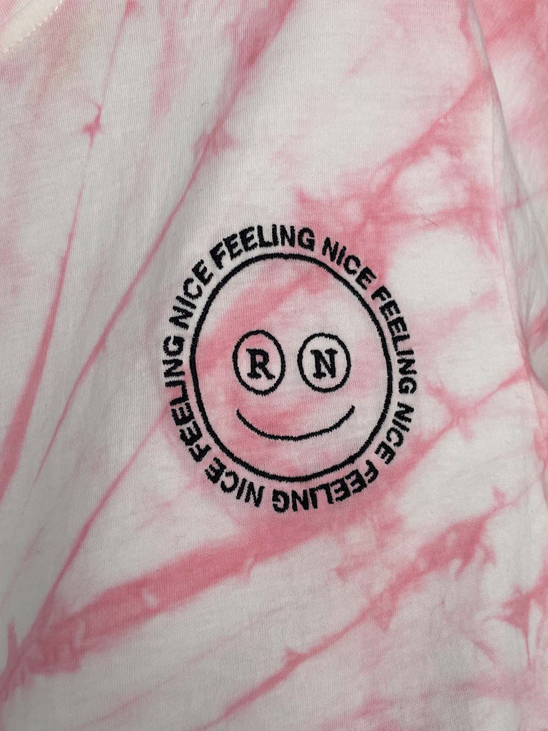 Ronna Nice Unisex Tie Dye Logo T-shirt - Pink - Moxie TLV