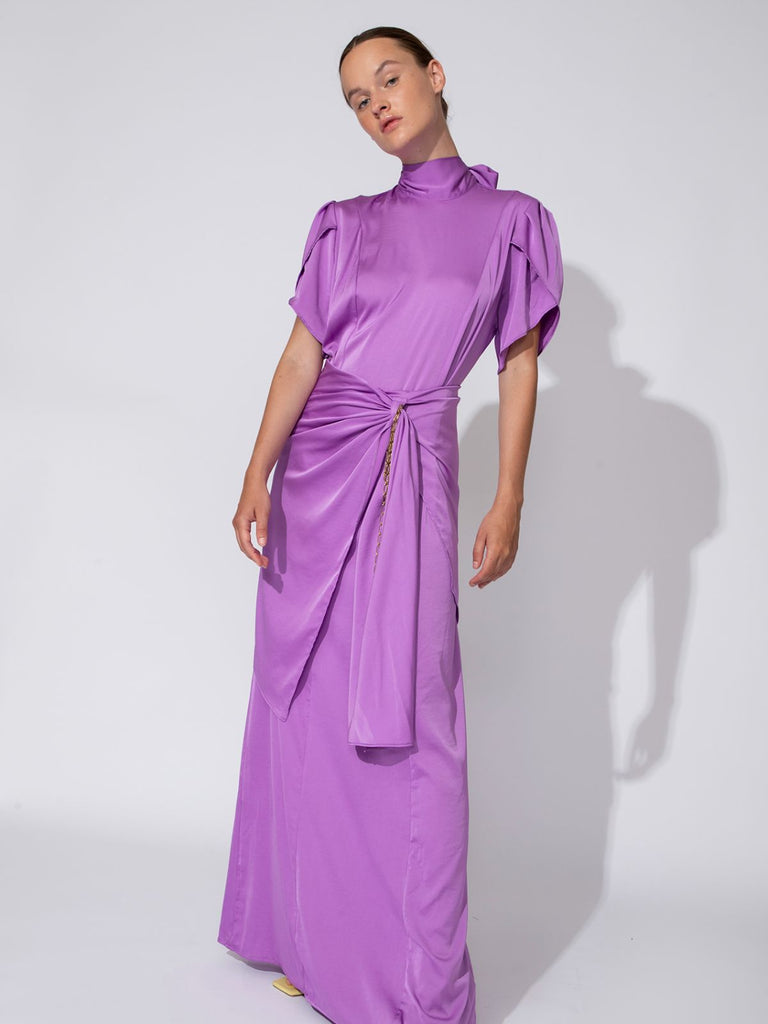 Shahar Avnet Elegant Rose Dress - Lilac - Moxie TLV
