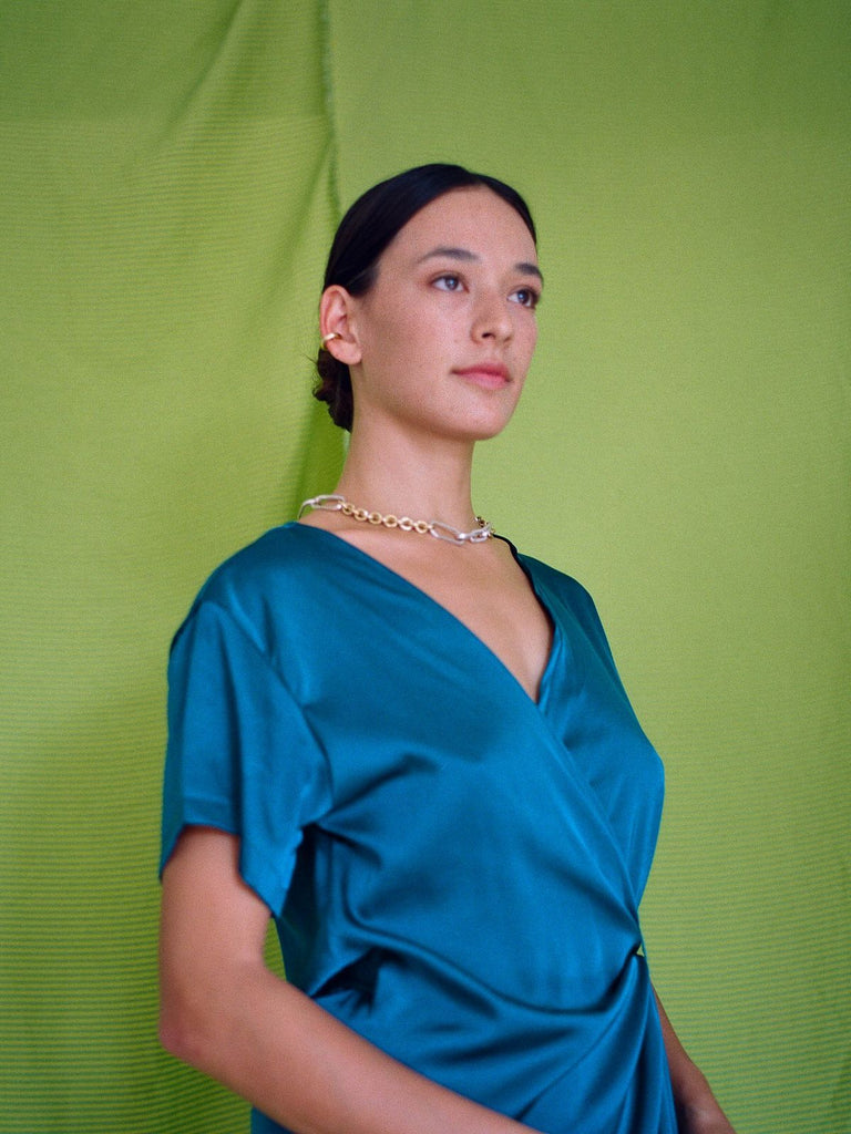 Shahar Avnet Emerald Green Dinner Party Shirt - Moxie TLV