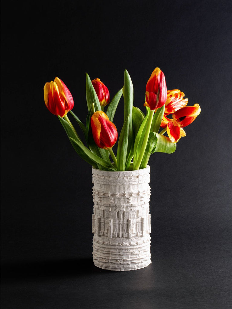 Tamara Efrat Porcelain Bauhaus Cylinder Vase - Moxie TLV
