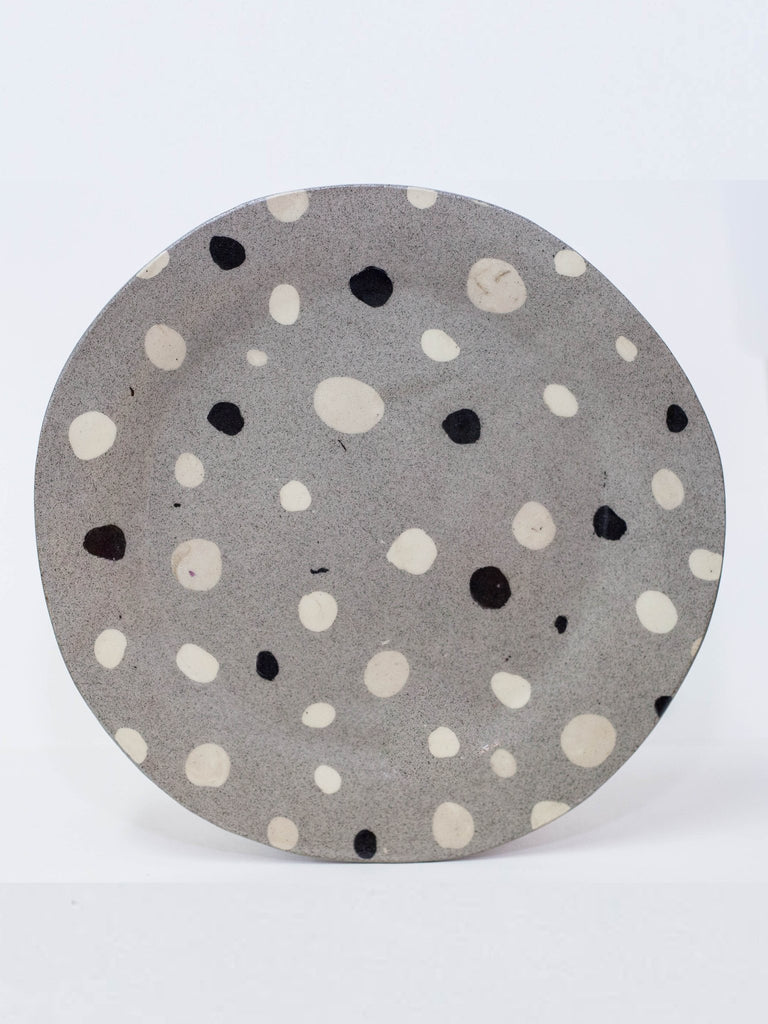 Yaara Oren Avinoam Ceramic Plate- Dots I Artwork - Moxie Tel-Aviv