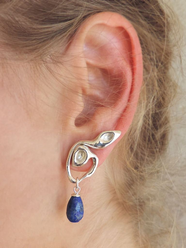 Yoster Majestic Lapis Spiral Earrings - Moxie TLV